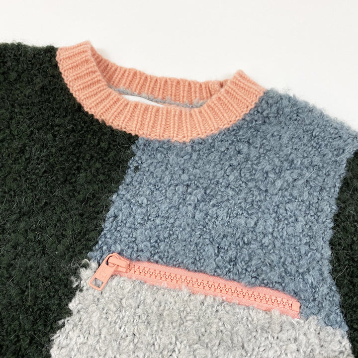 Stella McCartney Kids colour block Maya Boucle-Strickpullover Second Season 6Y