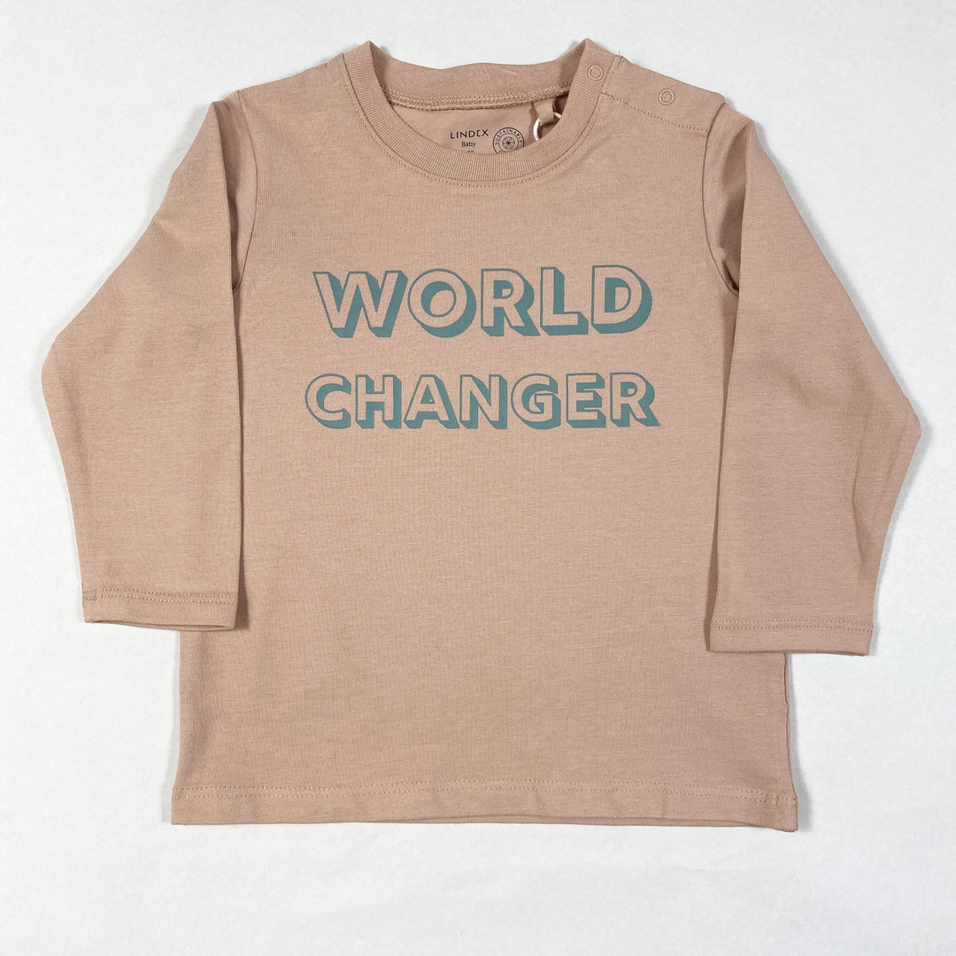 Lindex pink printed long-sleeved t-shirt 9-12M/80