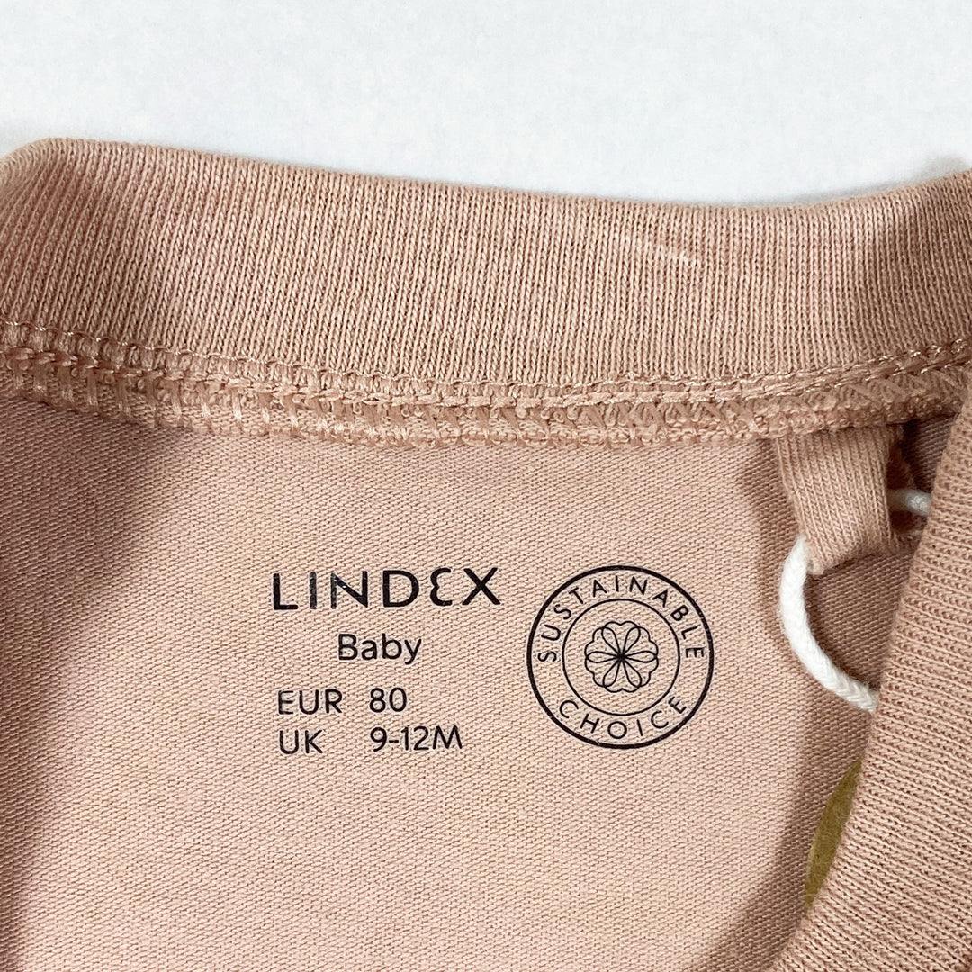 Lindex pink printed long-sleeved t-shirt 9-12M/80