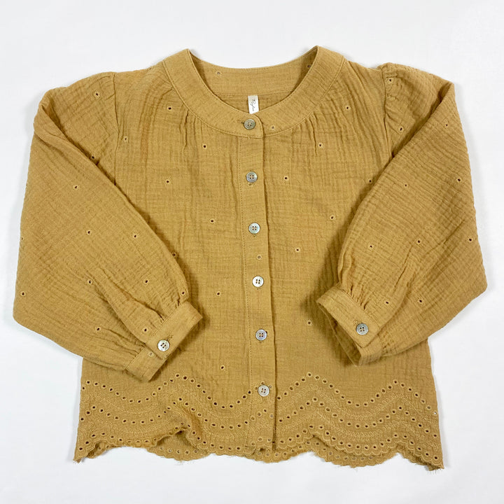 Rylee + Cru mustard muslin blouse Second Season 4-5Y 1