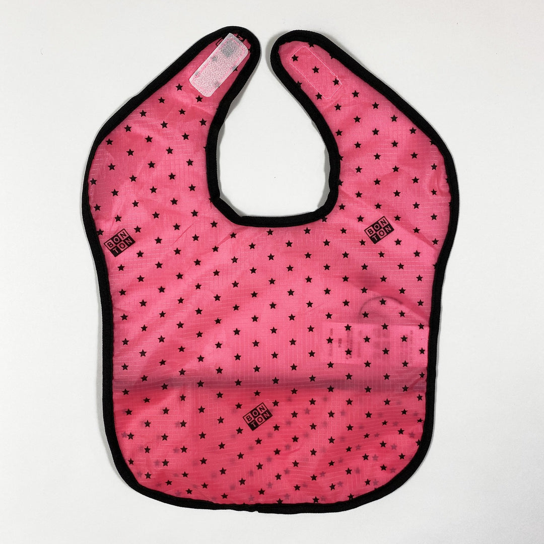 Bonton pink star print nylon bib Second Season