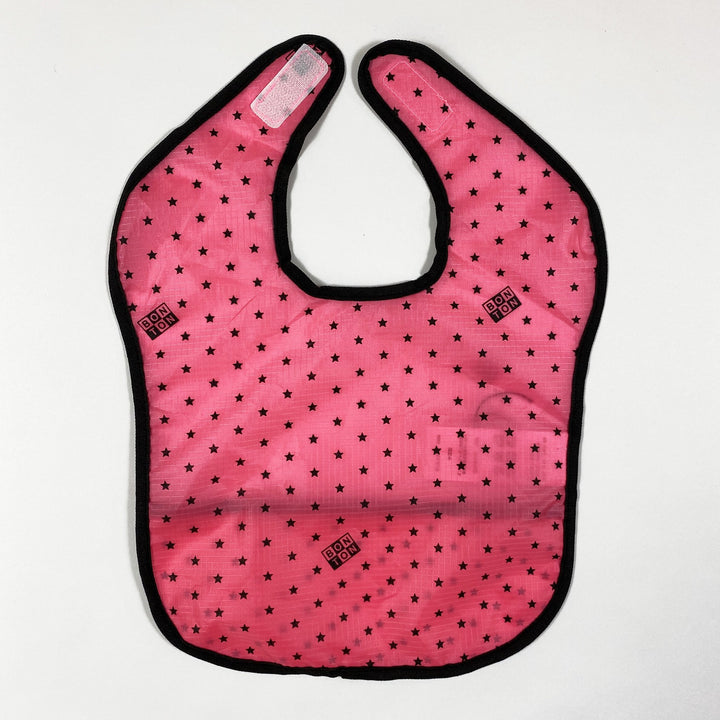 Bonton pink star print nylon bib Second Season