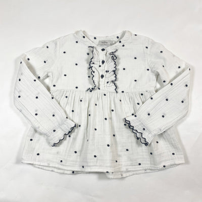 Búho off-white polka dot muslin blouse 6Y 1