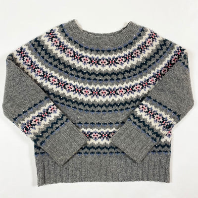Bonpoint grey festive fair isle knit 6Y 1