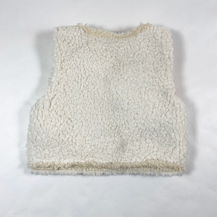 Louise Misha off-white teddy vest 4Y 3