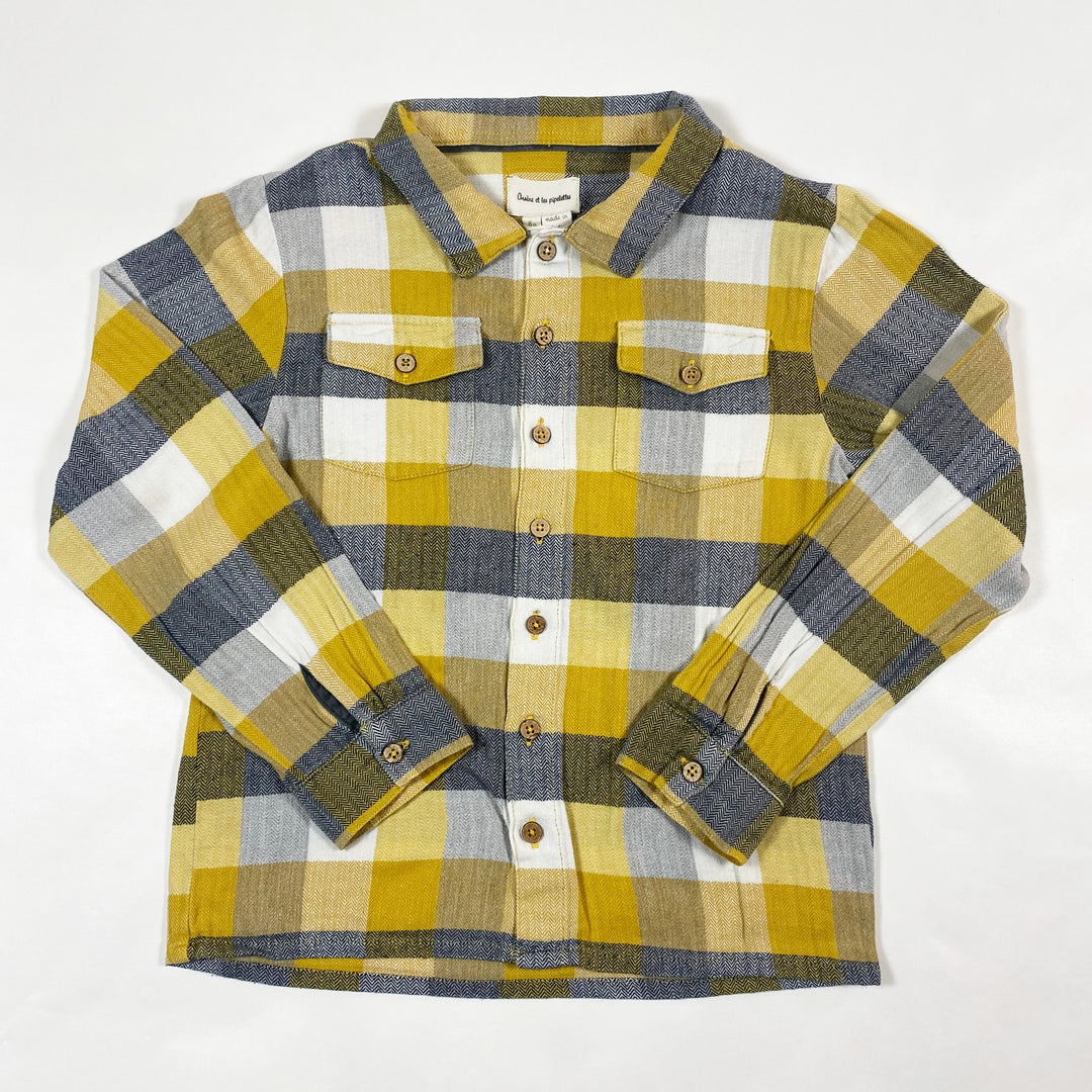 Arsène et les pipelettes yellow checked shirt 8A 1