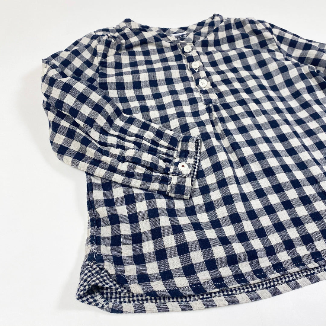Petit Bateau gingham long-sleeved blouse 3Y/94 2