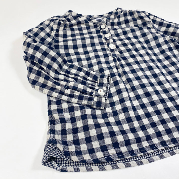 Petit Bateau gingham long-sleeved blouse 3Y/94 2