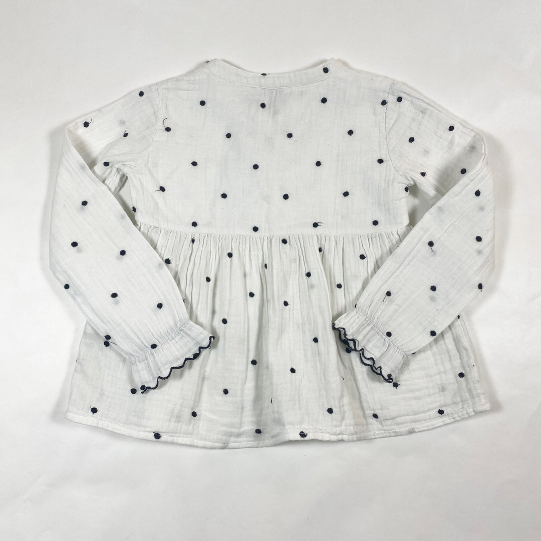 Búho off-white polka dot muslin blouse 6Y 2