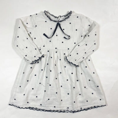 Búho off-white polka dot muslin dress  4Y 1