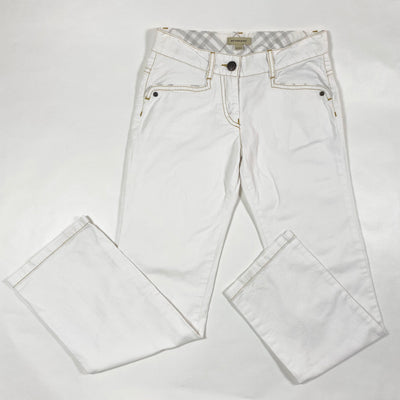 Burberry ecru cotton trousers 10Y/140 1
