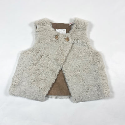 Zara beige faux fur vest 2-3Y/98 1