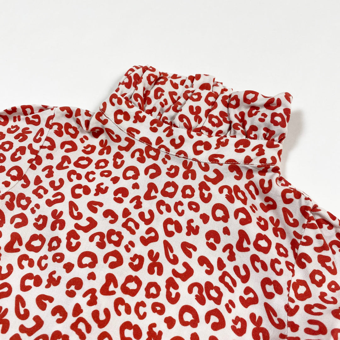 Maed for Mini red leopard print blouse 4/5Y 2