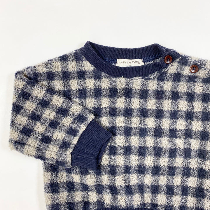 1+ in the family navy check sweater 3M 2