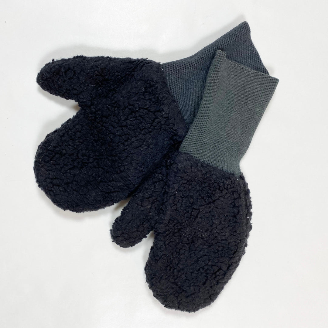 Bobo Choses blue/grey teddy mittens kid 2
