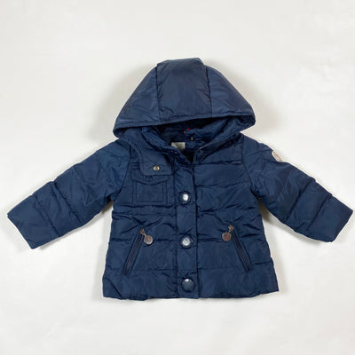 Moncler navy winter jacket with removable hood 12-18M/80 1