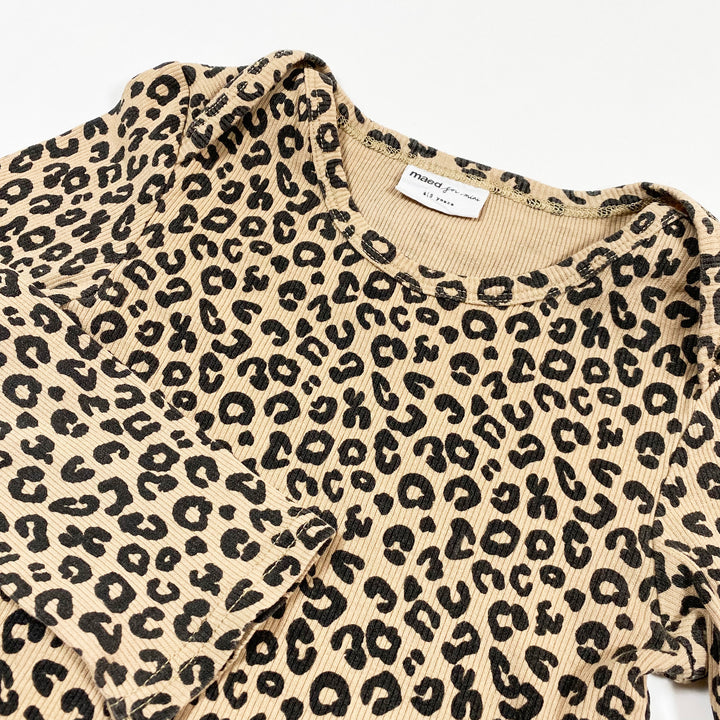 Maed for Mini ribbed leopard t-shirt 4-5Y 2