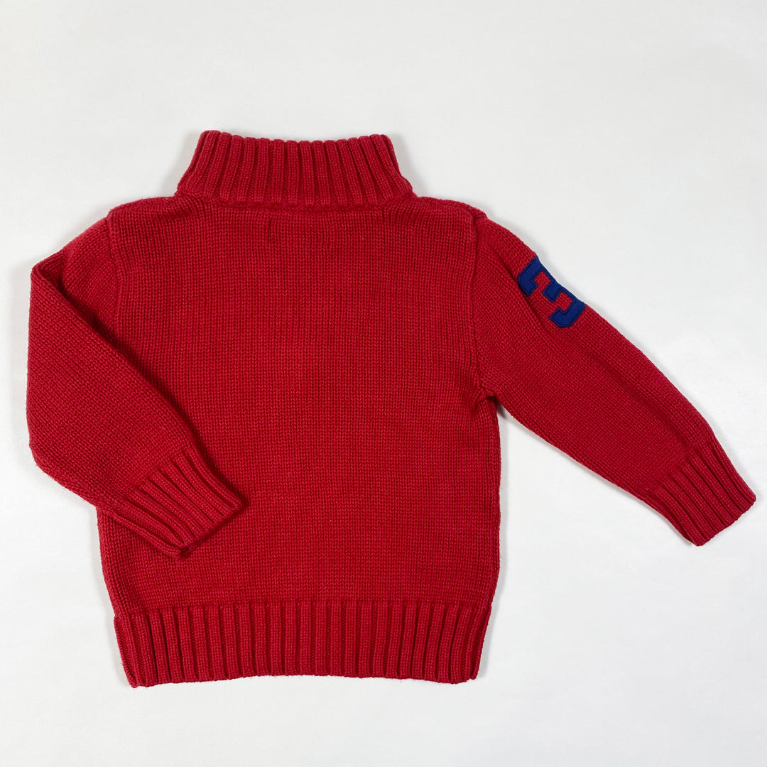 Ralph Lauren red half-zip cotton pullover 18M 3