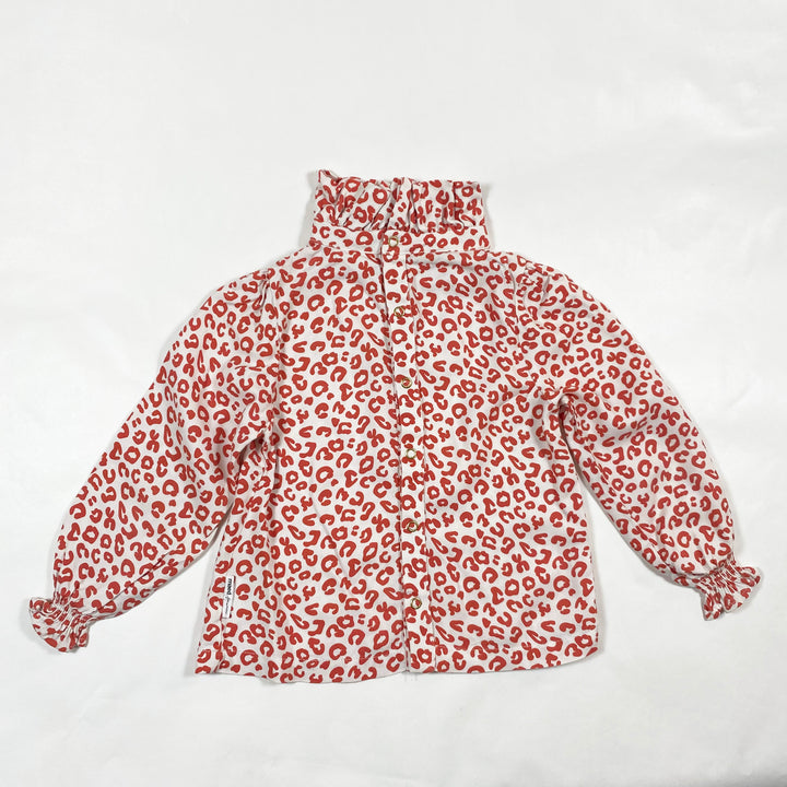 Maed for Mini red leopard print blouse 4/5Y 3
