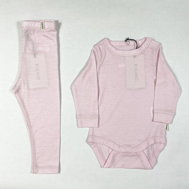 Kuling pink wool body & leggings set 74-80