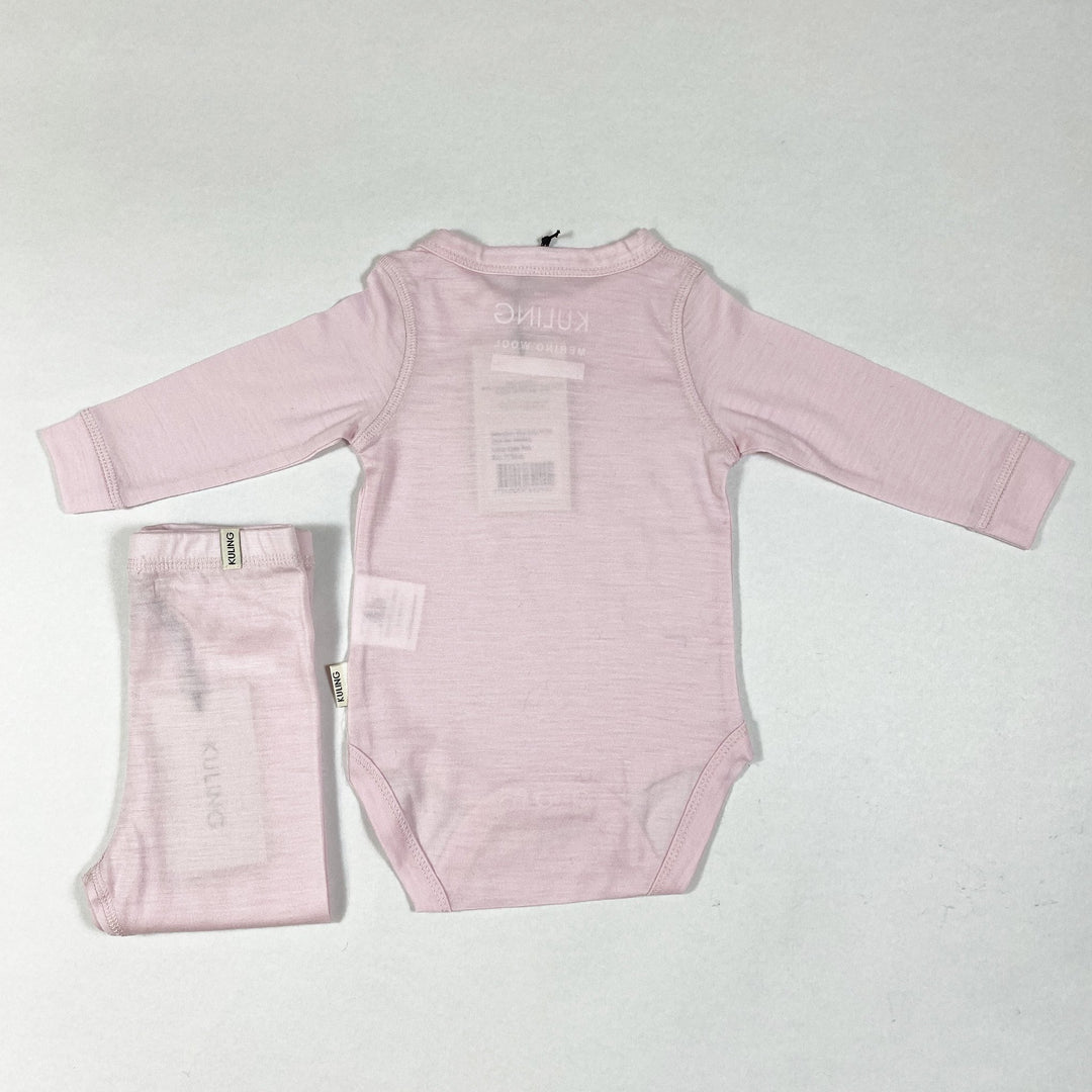 Kuling pink wool body & leggings set 74-80