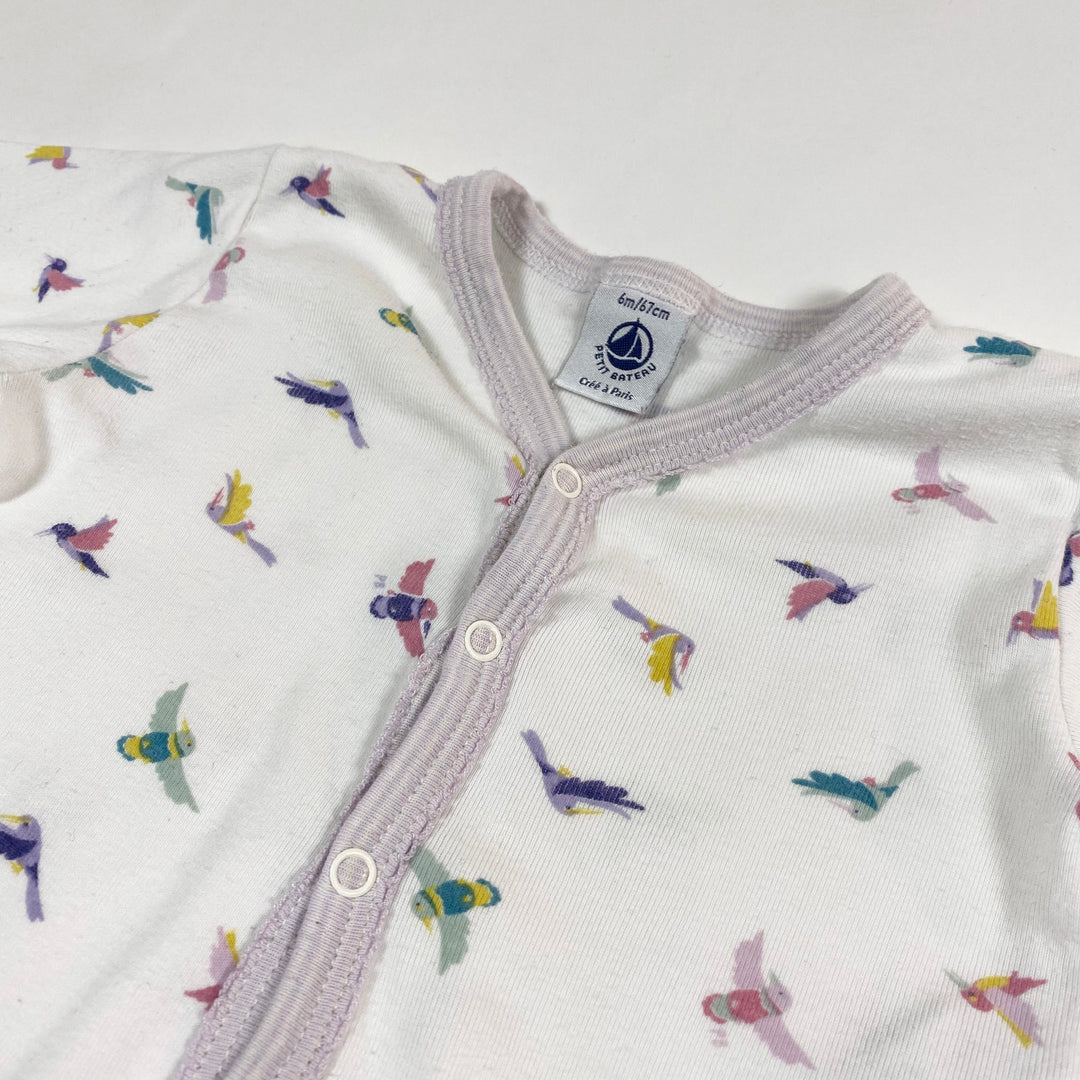 Petit Bateau bird print pyjama 6M/67 2
