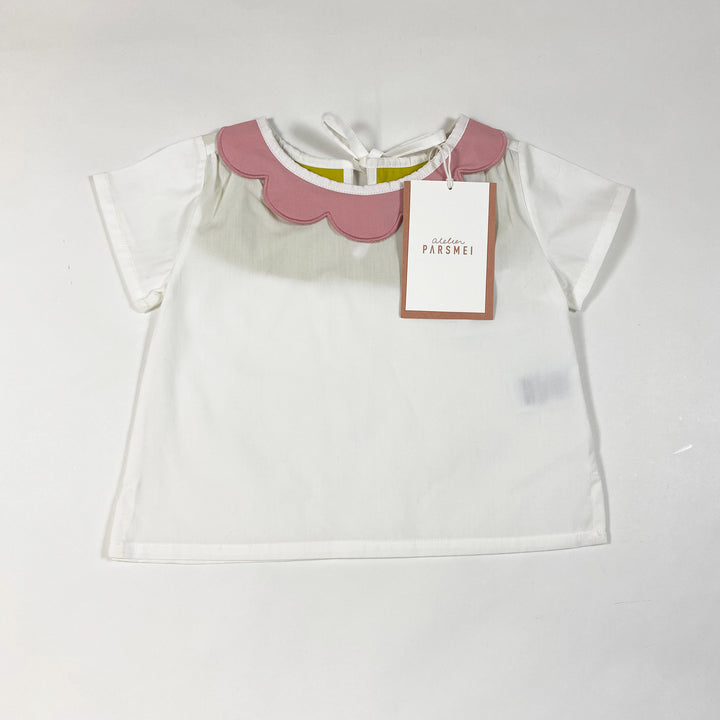 Atelier Parsmei ecru petal collar blouse 3Y