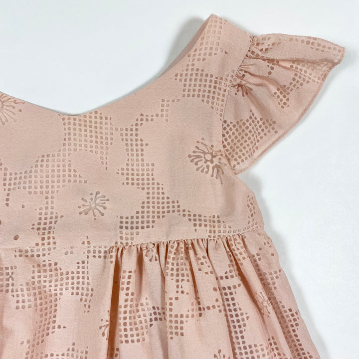 Bonpoint soft pink embroidered dress 6Y 1