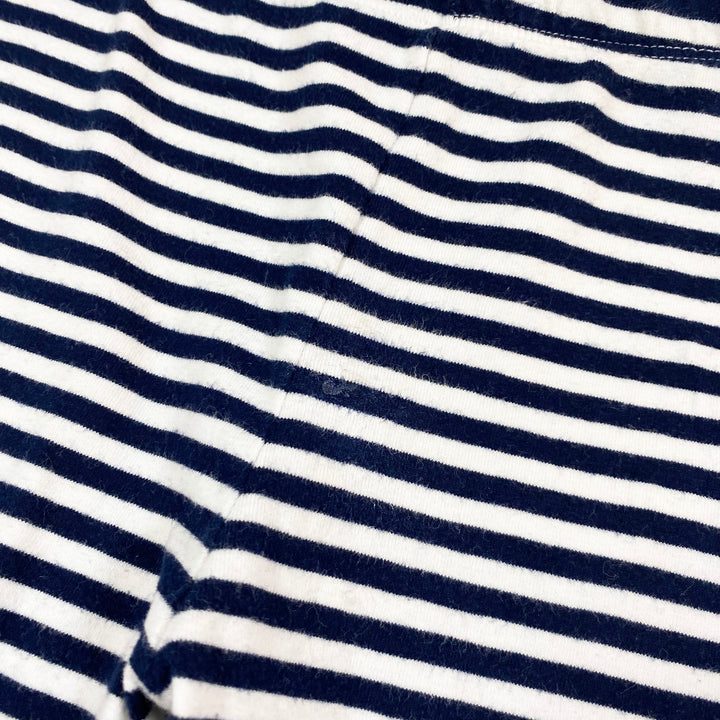 l'Asticot navy stripe leggings 3Y 2