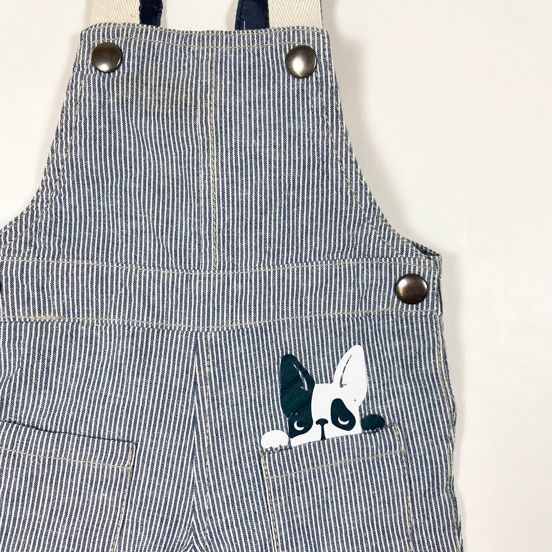 Sfera blue striped dungarees 3-6M 2