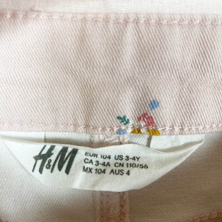 H&M pink floral print skirt 104-110