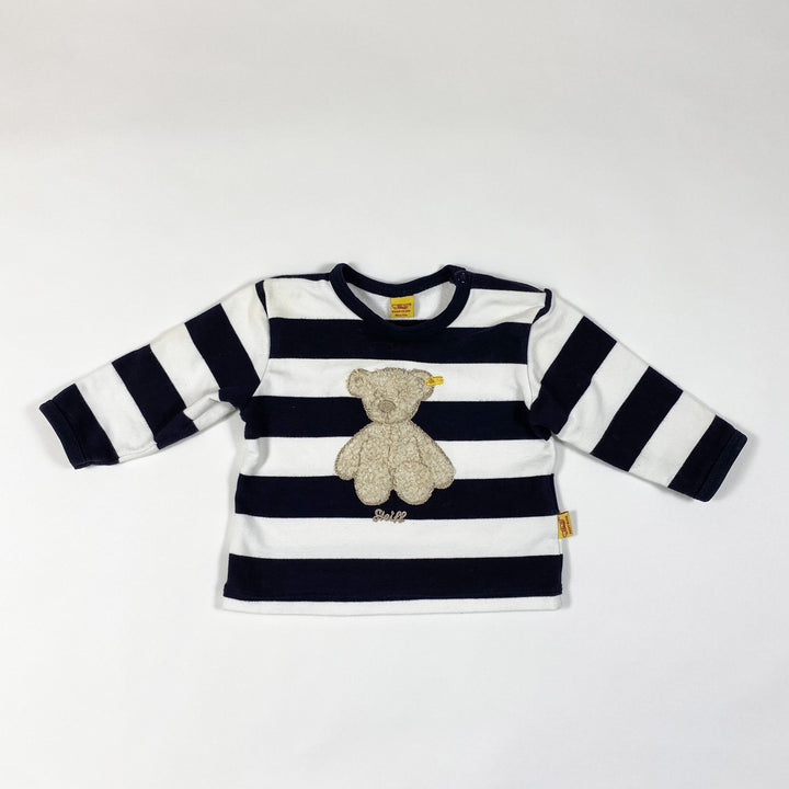 Steiff marineblau-weiss gestreiftes Langarm-T-Shirt 2M/56