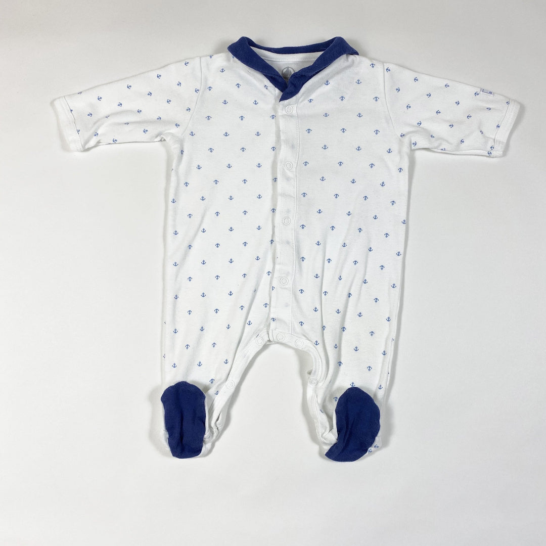 Petit Bateau anchor print pyjamas with collar 1M/54