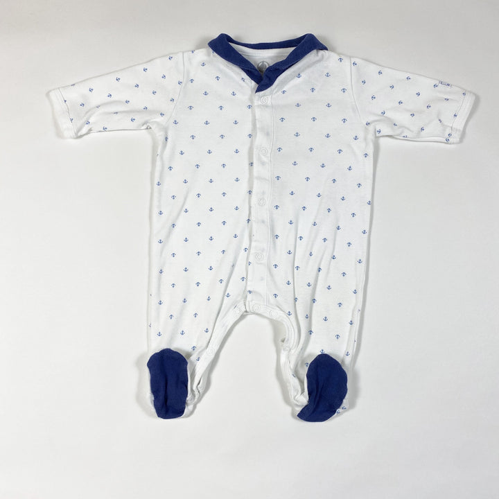 Petit Bateau anchor print pyjamas with collar 1M/54