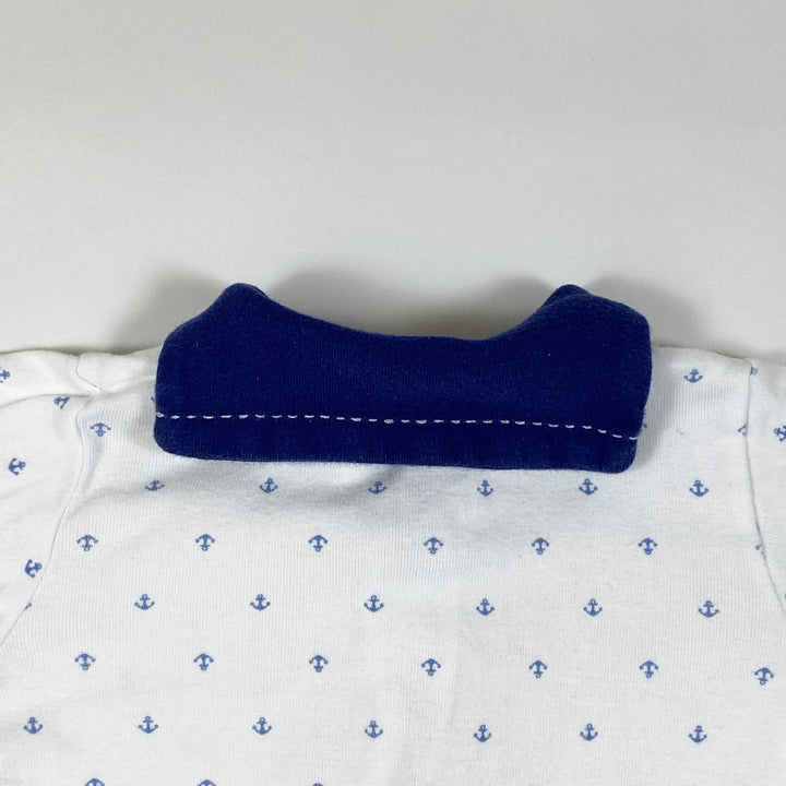 Petit Bateau anchor print pyjamas with collar 1M/54
