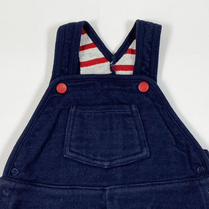 Petit Bateau navy dungarees in sweat material 6M/67