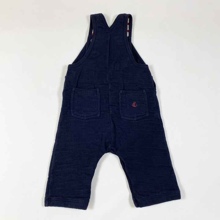 Petit Bateau navy dungarees in sweat material 6M/67