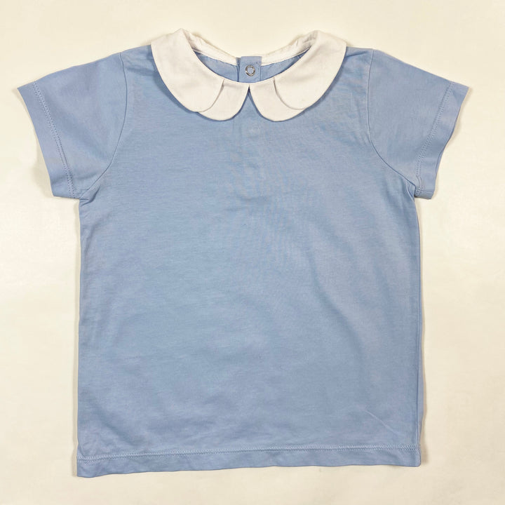 Jacadi light blue blouse with petal collar 4Y/104 1