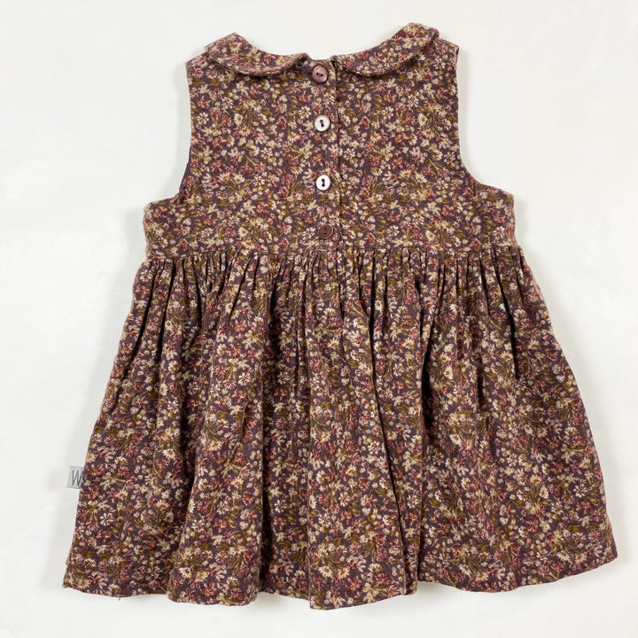 Wheat bordeaux/ecru floral dress with collar 9M/74 3