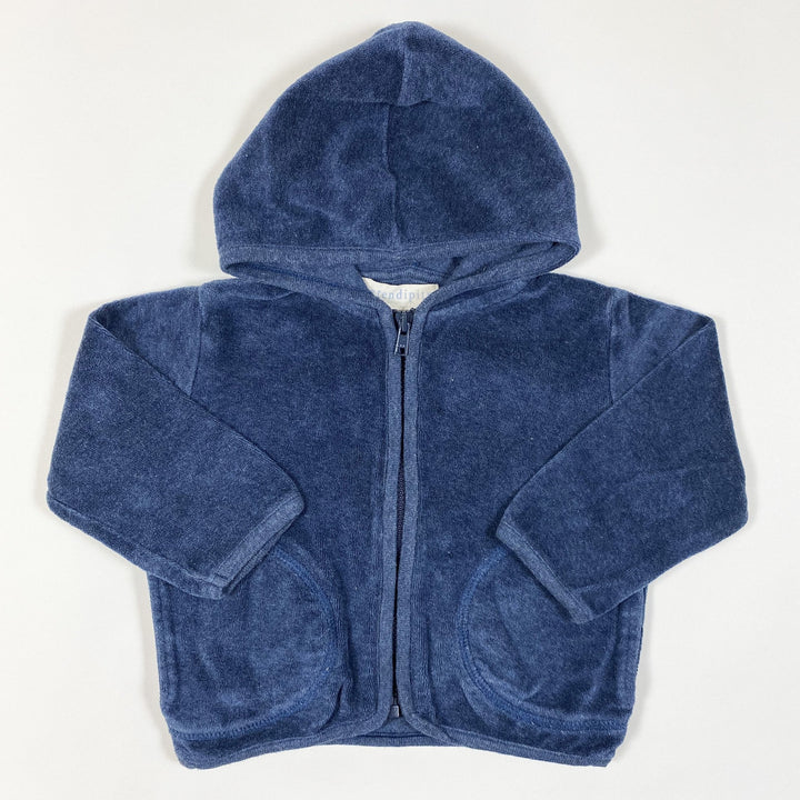 Serendipity Organics navy velour hooded sweatshirt 68/6M