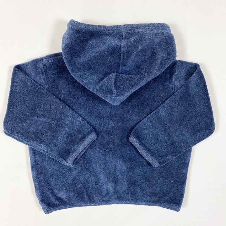 Serendipity Organics navy velour hooded sweatshirt 68/6M