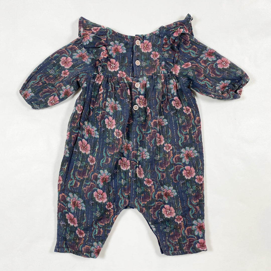 Louise Misha blue floral overall with fringes 3M 3