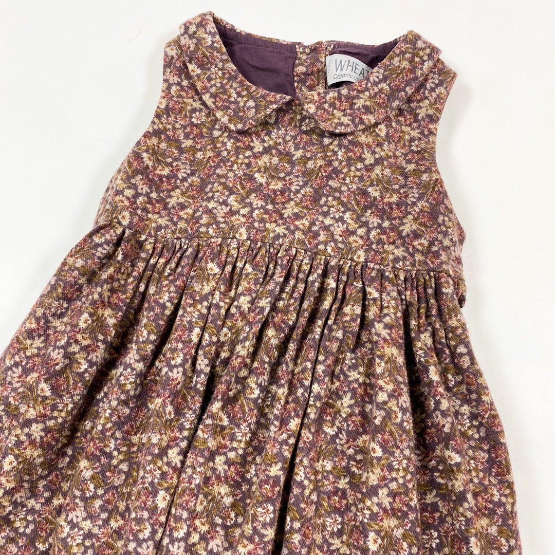 Wheat bordeaux/ecru floral dress with collar 9M/74 2