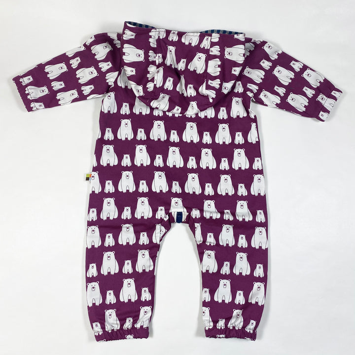 Loud and Proud plum bear water repellent overall with hood 62/68 4