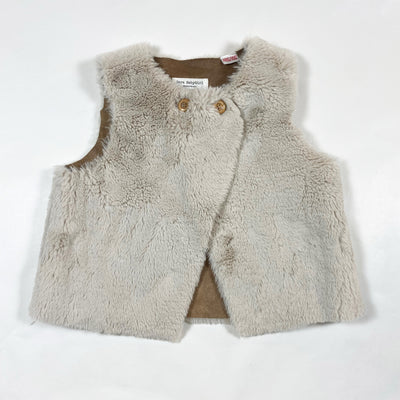 Zara off-white fake fur vest 3-4Y/104 1