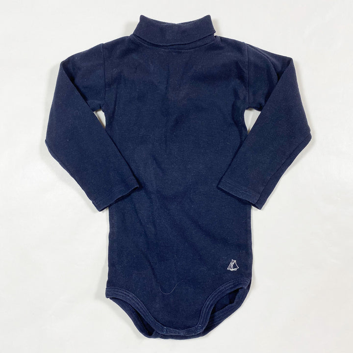 Petit Bateau navy turleneck body 12M/74 1