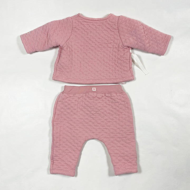 Petit Bateau vintage pink quilted wrap top and pants set 3M/60 3