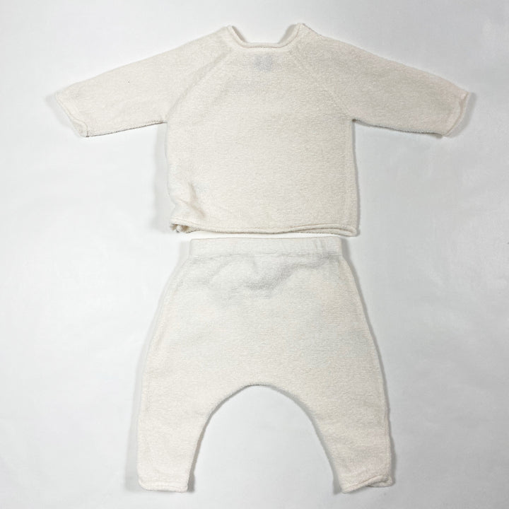 Petit Bateau off-white soft top and pants set 1M/54 2