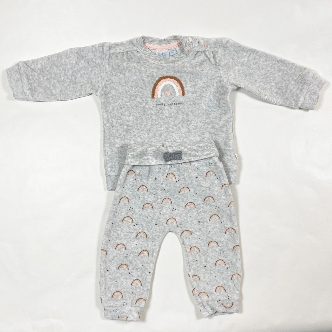 Feetje grey rainbow terry sweatshirts and leggings set 68cm 1