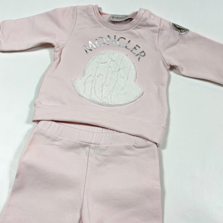 Moncler pink sweatshirt and pants set 3-6M/62 2